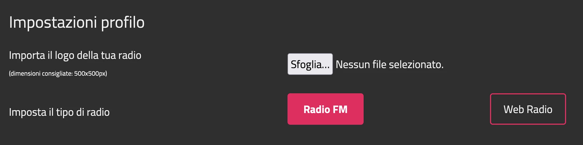Importa logo radio in Compilerò X Radio